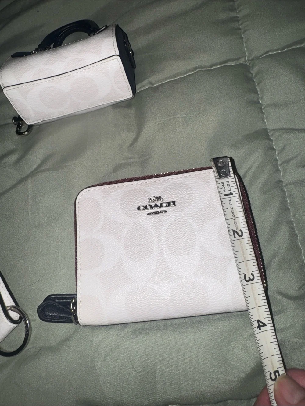 Coach Rowan signature keychain, wallet, and tiny satchel vintage all new rare!